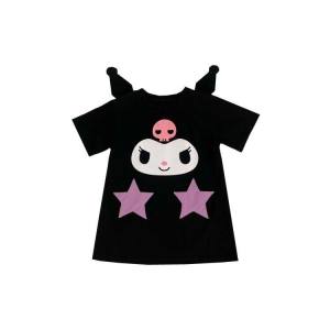 REALSELF ชุดเจ้าหญิงเด็ก ชุดเสื้อยืดผ้าฝ้าย ชุดเจ้าหญิงคุโลมิของเด็กผู้หญิง กระโปรงเด็กผู้หญิงลายการ์ตูนน่ารักสามมิติ24114