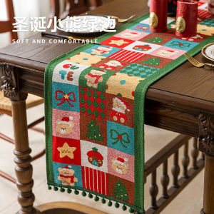 Christmas Table Runner Family Party Wedding Decoration Table Flag Christmas Decoration Home Table Setting Dining Vintage Wedding Party Christmas