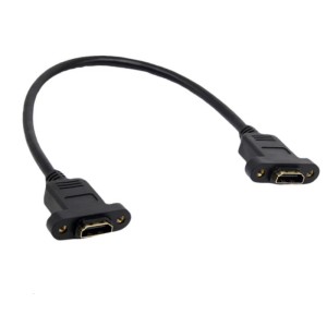 Fast Speed HDTV Cable 1080P Male/Female to Female Video Display Cable with Screw Panel Mount for HDTV Laptop Projector