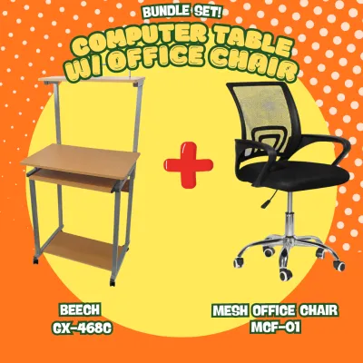 Computer Table with drawer and wheels / Perfect for Home & Office Use / Sturdy & Easy to Assemble