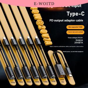 TENXI3 1pcs nhanh chóng sạc cáp cho Huawei 140W phổ máy tính xách tay 5V 9V 20V DC nữ để USB C Loại C PD Power Adapter chuyển đổi