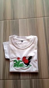Kaos Anak Ayam Jago Bordir Lengan Pendek