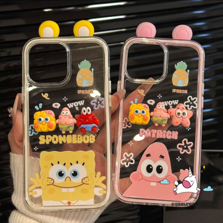 Cute SpongeBob Patrick Cartoon Ears DIY 3D Doll Bracelet Couple