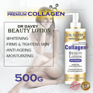 DR DAVEY NATURAL COLLAGEN LOTION | High quality anti-aging moisturizer lotion that is infused with 100% pure collagen. DR.DAVEY Collagen Beauty Lotion supplies elasticity to the skin which aids in firm youthful looking skin.