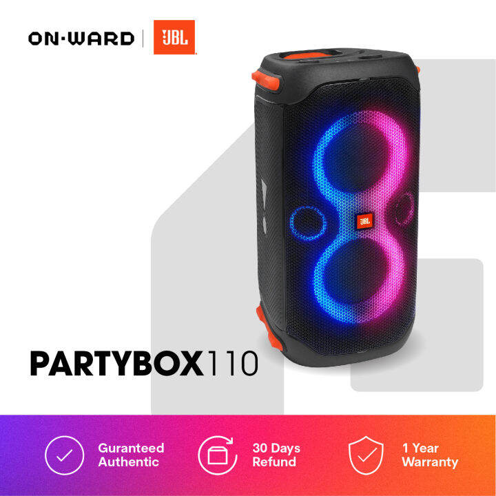 JBL Partybox 110 Portable Party Speaker With 160W Powerful Sound, Built ...