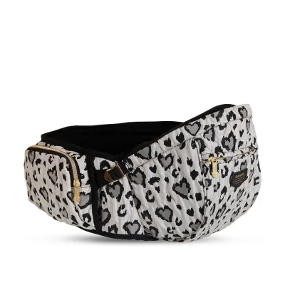SUNVENO Baby Hip Seat Carrier Waist Stool with Adjustable Extended Waistband Non-Slip Hip Seat Surface for 3-36months Newborns & Toddlers Leopard Print