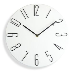 GUHEHARD 12inch Wall Hanging Clock Quartz Movement No Second Hand Wood Clock Simple Silent Scale Clock Room