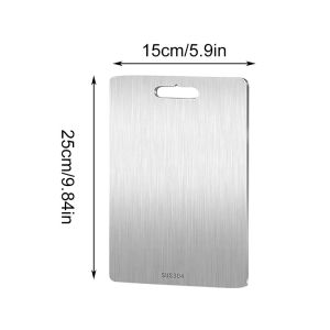 Stainless Steel Chopping Board Perfect Kitchen Hangable Durable Chopping Block Cutting Fruit Vegetable Double-Sided Food-Grade Cutting Board