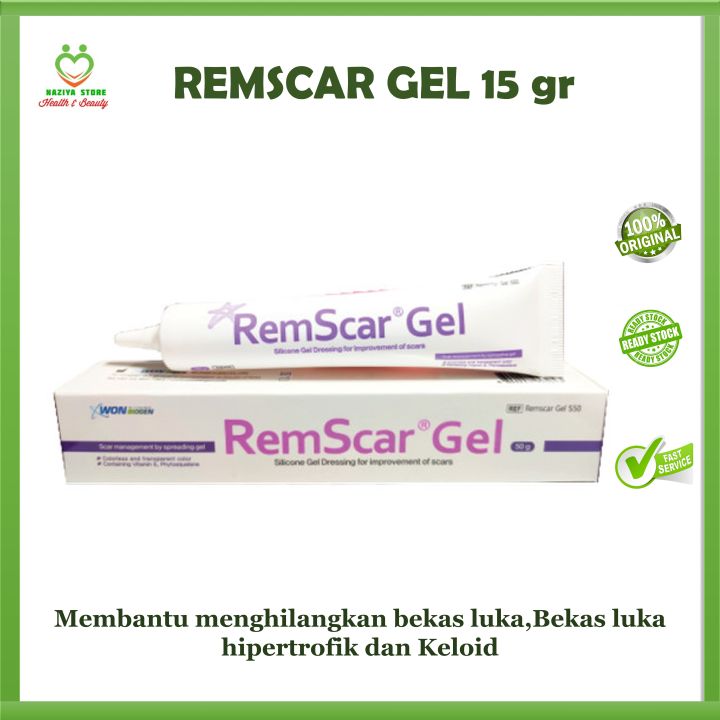 REMSCAR GEL TUBE 15gr gel penghilang bekas luka scar Keloid
