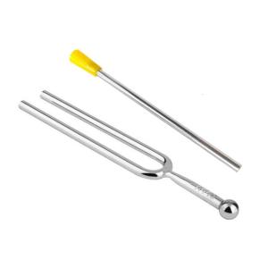 Metal Tuning Fork Violin Guitar Tuning Fork and Hammer Set Profession Violin Guitar Tuner Instrument Tuning Fork Mallet