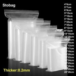 StoBag Wholesale Thick Transparent Zipper Plastic Bags Jewelry Food Gift Packaging Storage Bag Clear Reclosable Poly Pouch2026