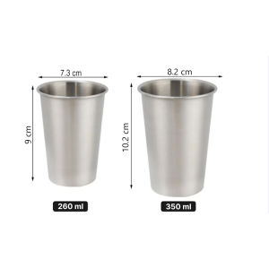 Gelas Tea Milk Coffee Beer Cup Stainless Steel 304 Cangkir Cafe Korea Estetik Aesthetic Multifungsi - Kitchenware