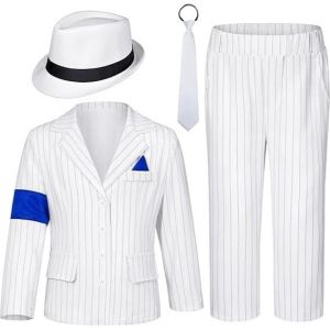cosplay Clothing Jacksons performance White striped suit jacket