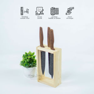 Tempat pisau dapur kayu estetik / Rak pisau dapur