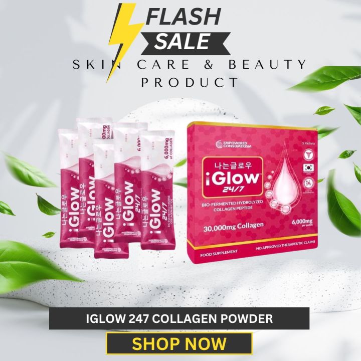 i-Glow 24/7 Collagen ( 5 sachets) Iglow Collagen Powder Iglow Collagen  Powder Price In Bangladesh - Lazada