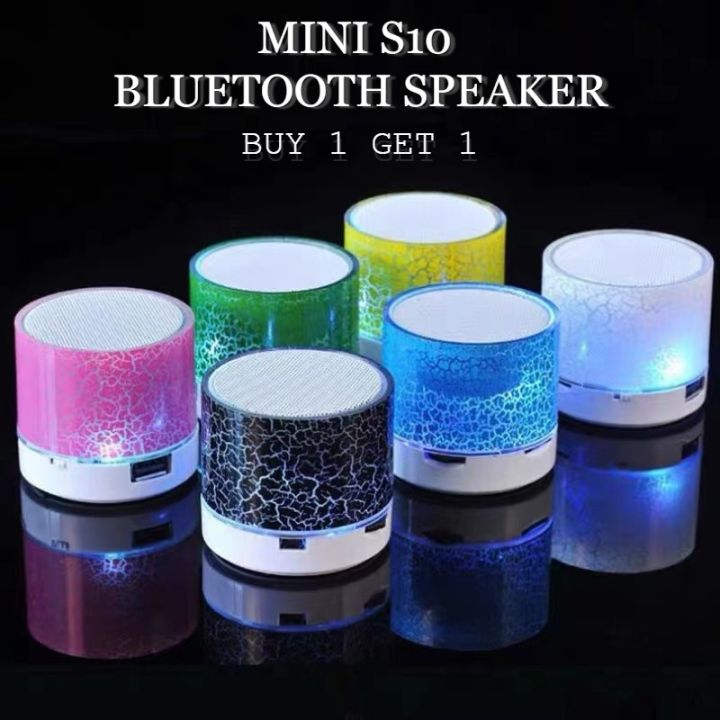 BUY 1 GET 1 S10 MINI PORTABLE WIRELESS BLUETOOTH WITH LED DANCING LIGHT ...