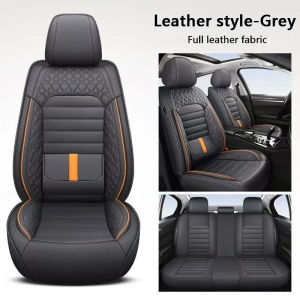 Universal leather car seat cover complete set of 5-seater waterproof leather car seat protection pad suitable for Toyota Honda Mitsubishi Nissan Ford Suzuki Hyundai Kia Isuzu MG