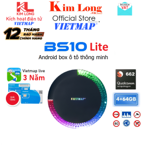 Android box xe hơi Vietmap BS10 Lite Dẫn đường Vietmap Live Kết nối Sim 4G AppleCarplay & AndroidAuto