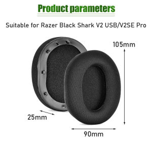 Replacement Ear Pads for Razer Black Shark V1 V2 V2SE Pro Headphones Memory Foam Ear Cushions
