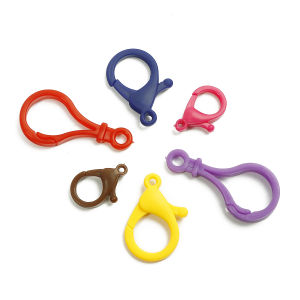 10 Cái/túi Đa Màu Sắc Pha Trộn Nhựa Snap Lobster Clasp Hooks Đồ Trang Sức Tự Làm Cho Móc Khóa Túi Đồ Chơi Phụ Kiện Thủ Công Thông Thường
