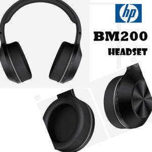 HP BM200 Hi-Fi Heavy Bass Stereo Wireless Bluetooth Headset - Black