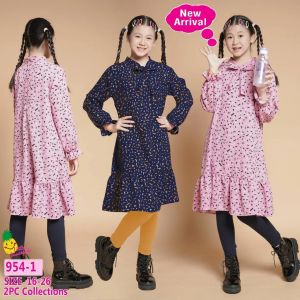 Little pineapple set tunik legging crinkle Calvina anak tanggung 9-14Y