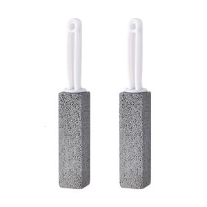 2Pcs Pumice Stone Toilet Cleaner with Handle Household Removes Rust Limescale Hard Water Stains for Toilets Washbasins