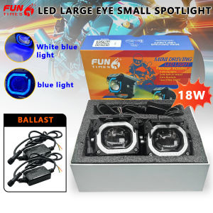 High quality devil eye blue light motorcycle light tricolor light motorcycle  Jeep  SUV  Truck  Wrangler  Boat  Tractor Headlight