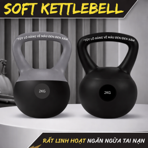 (2KG)-BG Tạ Bình Vôi Kettlebell Tạ Quai Xách 2KG PVC Lõi Cát Sắt Tập Mông Đùi Q312