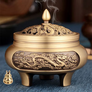 Copper Incense Burner Lotus Incense Holder Vintage Incense Sticks Bronze Censer Home Fragrance Souvenir 檀香炉 香炉 铜香爐 香炉 香座 熏香 香薰 家居摆件