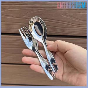 【Enthusiasm】🌟🌟【Hot Sale】🎈 Thép Không Gỉ Vòng Muỗng Net Màu Đỏ Vàng Bữa Ăn Tối Dài Xử Lý Khuấy Món Tráng Miệng Thìa Cho Nhà Bếp Phụ Kiện Tiện Ích