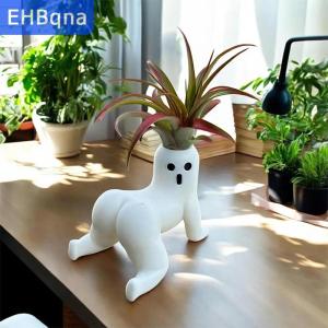 [COD] EHBqna SPORTS กระถางผีก้นใหญ่ตลก กระถางปลูกพืชอวบน้ำแสดงของตกแต่งกระถางต้นไม้ของขวัญตลกๆ