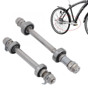MOQIA Metal Bicycle Parts Road Bike Front Rear Axle Bike Shaft Mountain Bike 6000 Bearing Axle Lever Bicycle Hub Axle Bike Solid Shaft