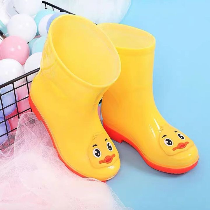 COD Low Cut Rain Boots (Bota) For Kids Wide Round Toe Children