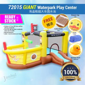 Play Center Waterpark Children Toy Slide Playground Swimming Pool Air Kolam Renang Gelongsor Mainan Budak 72015 海盗船乐园水池