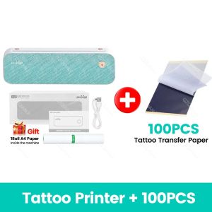 A4 Thermal Printers Wireless Tattoo Transfer Bluetooth USB Mobile Printer Machine Text PDF Document Printing Maker with Paper
