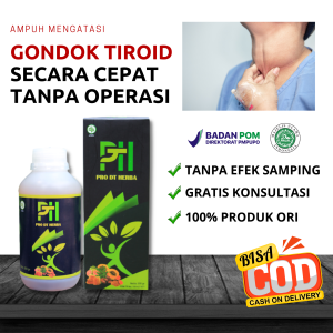 Obat Tiroid Di Leher Tumor Kelenjar Getah Bening Benjolan Lipoma Gondok Kanker Pro DT Herba Ampuh