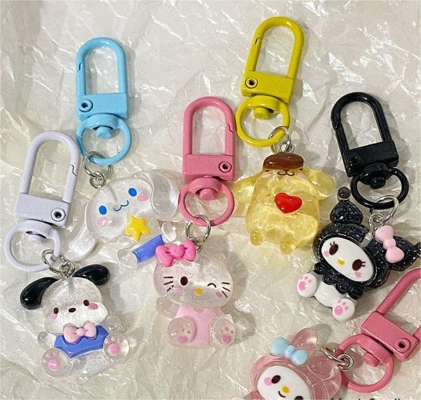 【Ready Stock】Macaron Cartoon Sanrio Keychian Cinnamoroll Kuromi Key ...