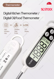 [SG STOCK] Digital Meat Food Thermometer for Candy Candle Milk BBQCooking Kitchen BBQ Probe Instant Read Thermometer for Pork Deep Fry Roast Baking Temperature 食品温度计油温计
