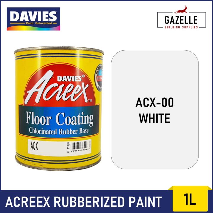 Davies Acreex Rubberized Floor Paint White - 1L | Lazada PH