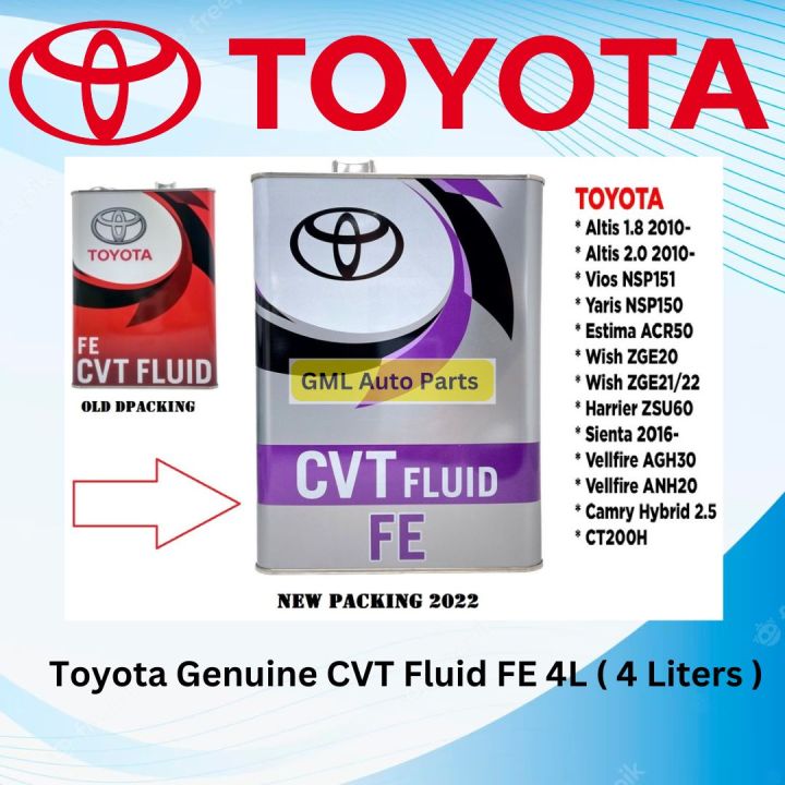 Toyota Genuine CVT FE Transmission Fluid 4 Liters | Lazada PH