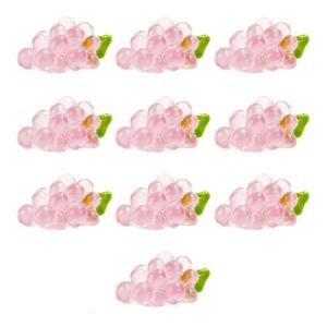 10Pcs Glowing Grapes Beads Glowing Miniatures Resin Grapes Beads for Making and Keychain Crafting