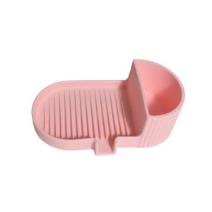 GENENIC Inclined Drain Silicone Soap Dish Portable Solid Color 2 in 1 Sponge Tray Keeps Soap Dry Space Saving Self Draining Soap Box Kitchen Use