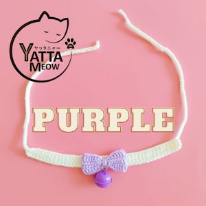 LOVELY Kolar Kucing Riben Loceng Braided Yarn Ribbon Cat Pet Collar with Bell 20-50CM 蝴蝶结纯手工脖圈毛宠物线项圈