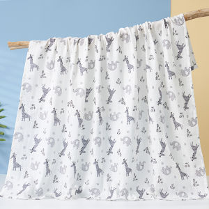 VREN Print Design 120X110CM Newborn Muslin 100% Cotton Gauze Double Layer Baby Swaddle Blanket