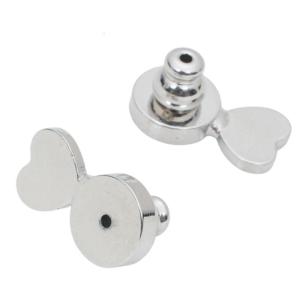 1 Pair Earring Backs Heart Shape Gold Plated Lifters Studs Earring Backs Earring Making Supplies for Heavy Earrings