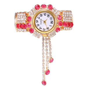Jam Tangan Wanita Diamond Permata Intan Mewah Bercahaya Analog Quartz New Model Casual Fashion Import Korea Style Stainless Steel Titaniun Anti Karat Kaca Tebal Tahan Gores Aksesoris Arloji Woman Watches Gaya Tren Cewek Kondangan -J37
