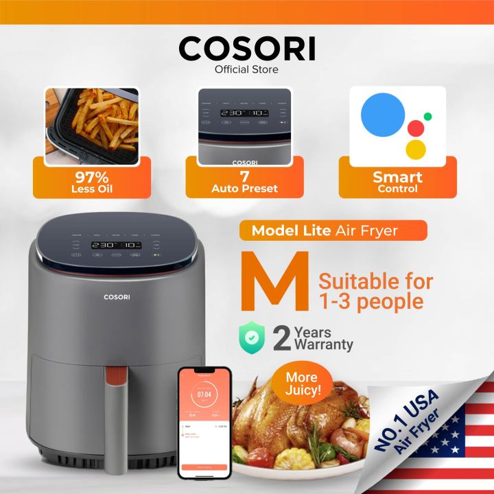 [OFFICIAL] Cosori Lite 3.8L Digital Compact Smart Control Easy Cleaning