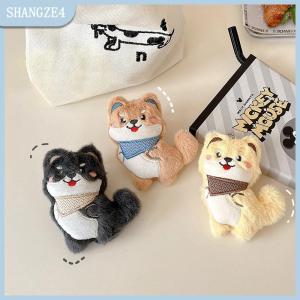 【SHANGZE4】 Dễ thương phim hoạt hình sang trọng Shiba Inu con chó con búp bê mặt dây chuyền Ba lô treo trang trí quà tặng