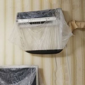 SAVIA 4PCS Disposable Air Conditioner Cleaning Cover Transparent Splash Proof AC Sewage Collecting Bag Practical Leak-proof Air Conditioner Sewage Bag for Household